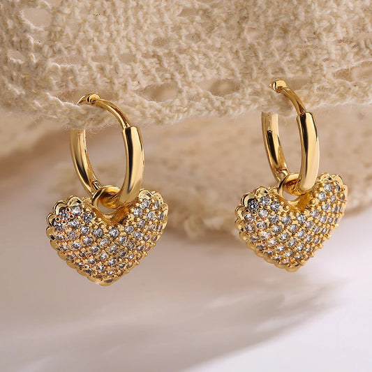 High Quality Heart-Shaped Drop Earrings For Women Girls, Jewelry