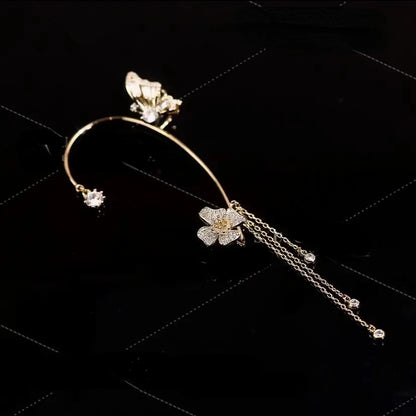 Fashion Crystal Butterfly Clip Earring for Women